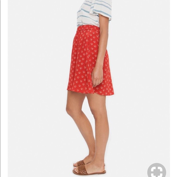 NEW • Tucker NYC • Above the Knee Skirt Persimmon - Picture 3 of 5